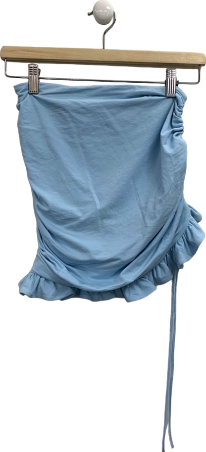 Oh Polly Blue Ruched Mini Skirt UK M