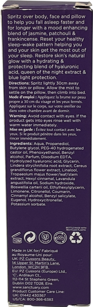 Sanctuary Spa Wellness Solutions Sleep Mist 100ml