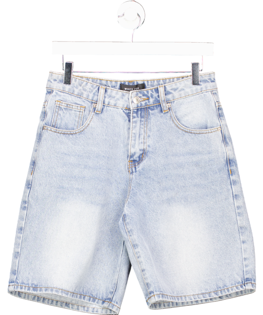 White Fox Blue Hurt Feelings Denim Shorts UK S