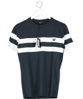 Ron Dorff Navy Blue / White Stripe Logo T-shirt UK XS