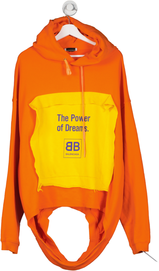 Balenciaga Orange The Power Of Dreams E1714 Hoodie UK XL