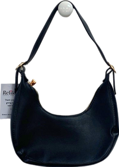 Boohoo Black Shoulder Bag with Cross Design One Size