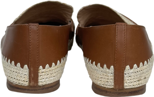 Boden Cream Lydia Raffia Detail Loafers UK 8 EU 41 👠