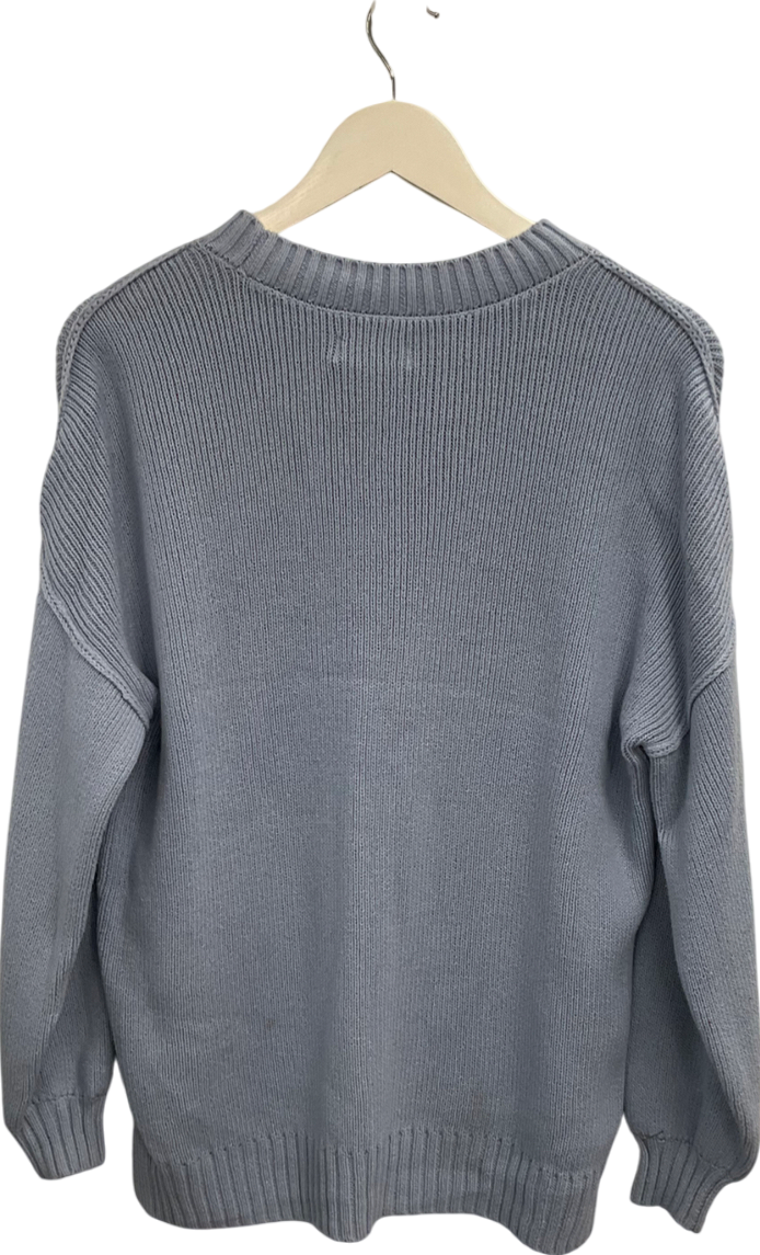 Hollister Blue Crew Neck Jumper UK XS