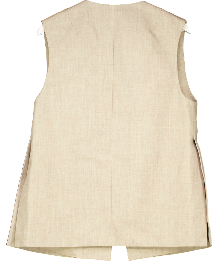 H&M Beige Side-slit Suit Waistcoat UK S