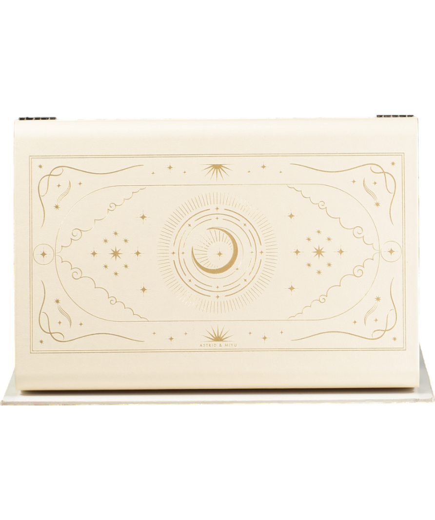 Astrid & Miyu Ltd.Edition Leather Tiered Jewelry Box Cream