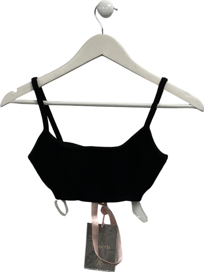 House of CB Misha Black Crop Top UK M