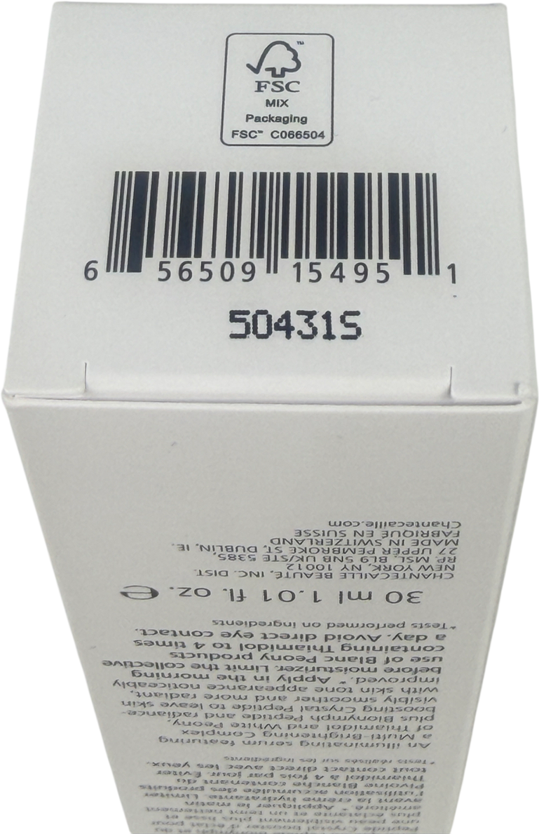 Chantelle Blanc Peony Face Serum Dark Spot Corrector 30ml