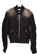 Off White Black X Virgil Abloh Sun Dye Oversized Bomber Jacket UK XS