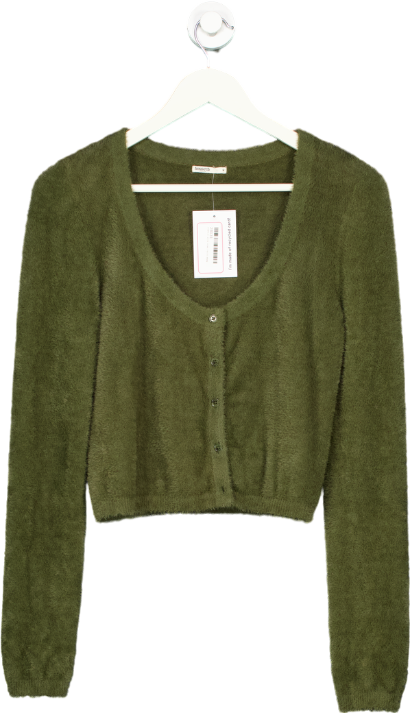 House of CB Green Fluffy Cardigan UK M