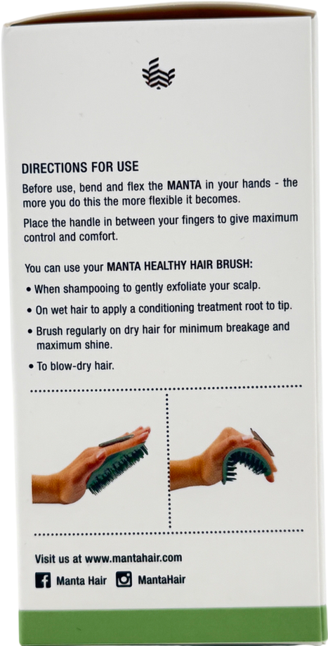 MANTA Fine Or Fragile Hair & Sensitive Scalps Ultra Gentle Detangling Green One size