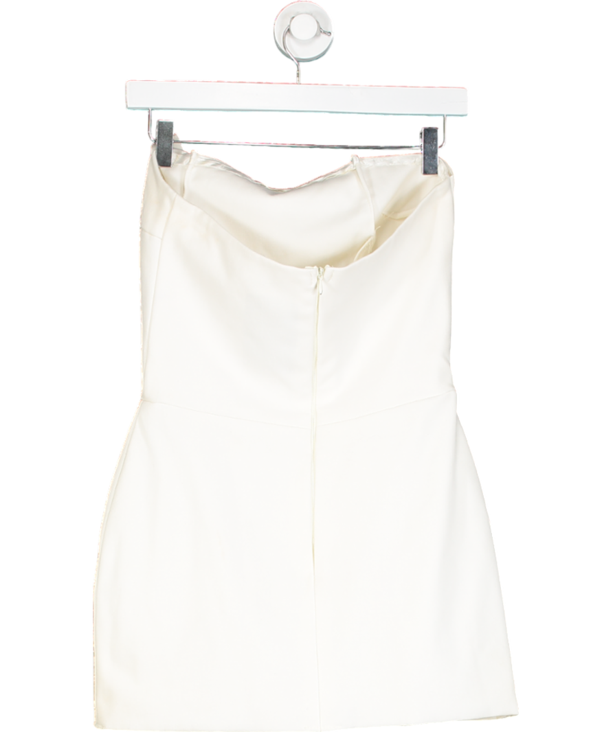 Ku Spendlove White Wrap Button Mini Dress UK S