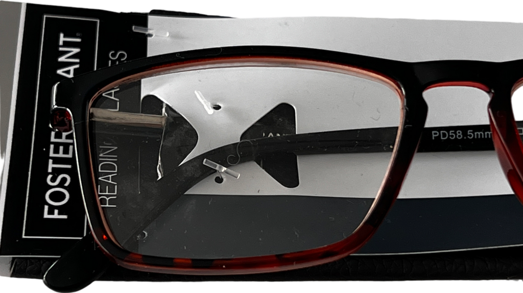 Foster Grant Rfgxin Lenses Reading Glasses +1 Red/black