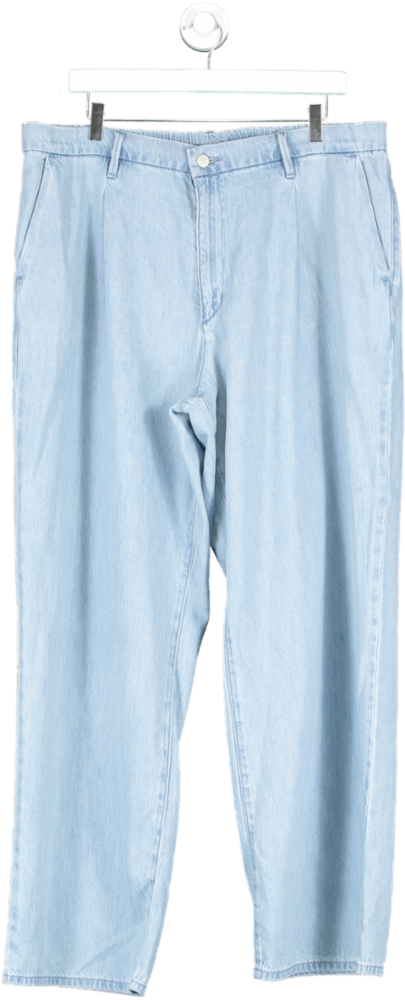 Uniqlo Blue Wide Leg Straight Jeans W34