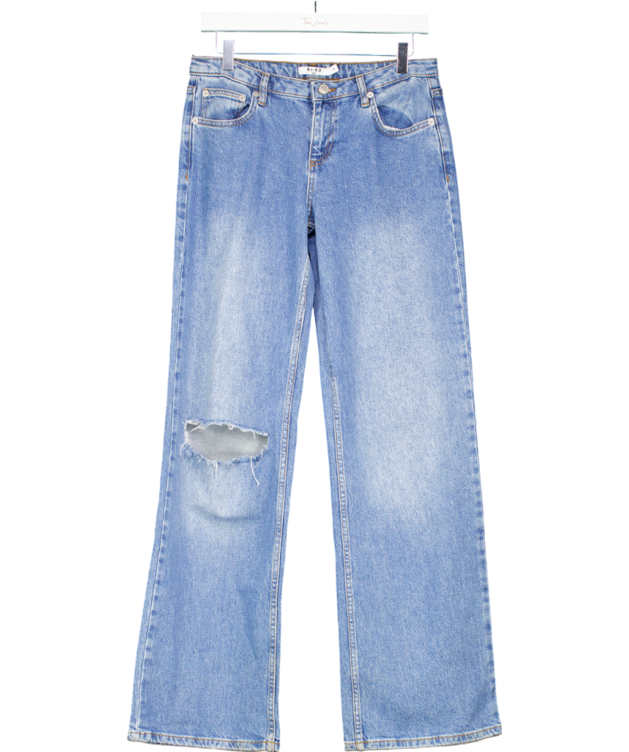 NA-KD Blue Low Waisted Distressed Jeans  Eu 34 UK 8