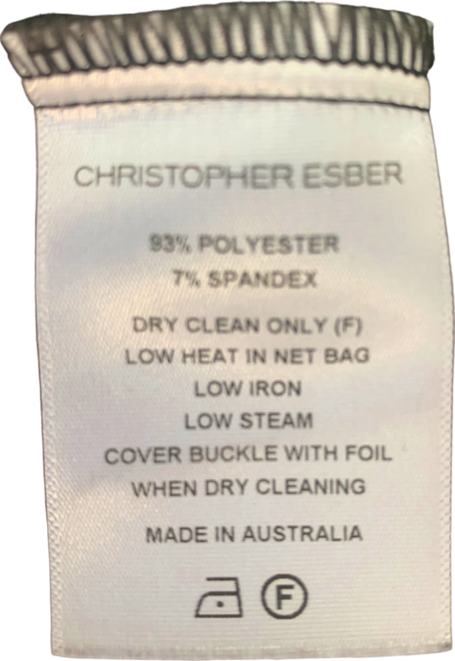 Christopher Esber Black Ruched Cut-out Midi Dress UK 10