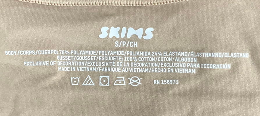 SKIMS Beige Dipped Seamless Thong - Clay UK S