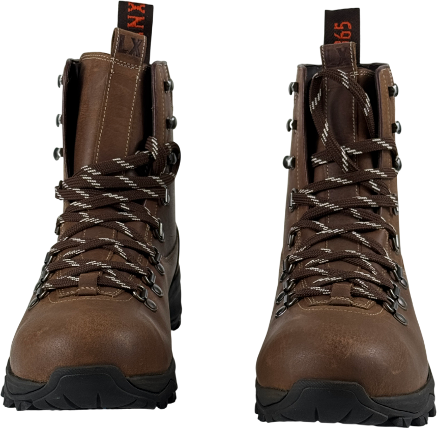 LANX Brown Ogden Acacia Distressed Water-resistant Oil Leather Hiker Boots UK 6 EU 39 👠