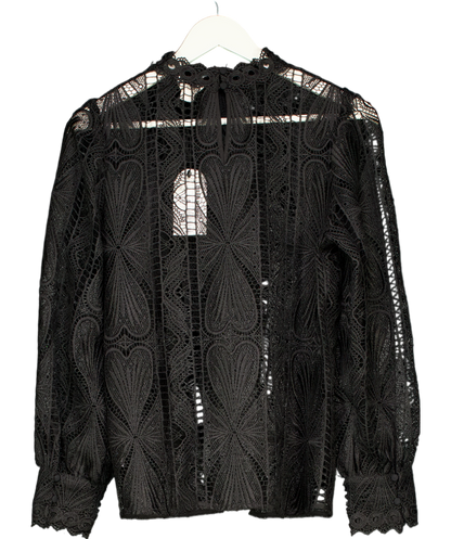 Monsoon Leona Lace Blouse Black UK 10