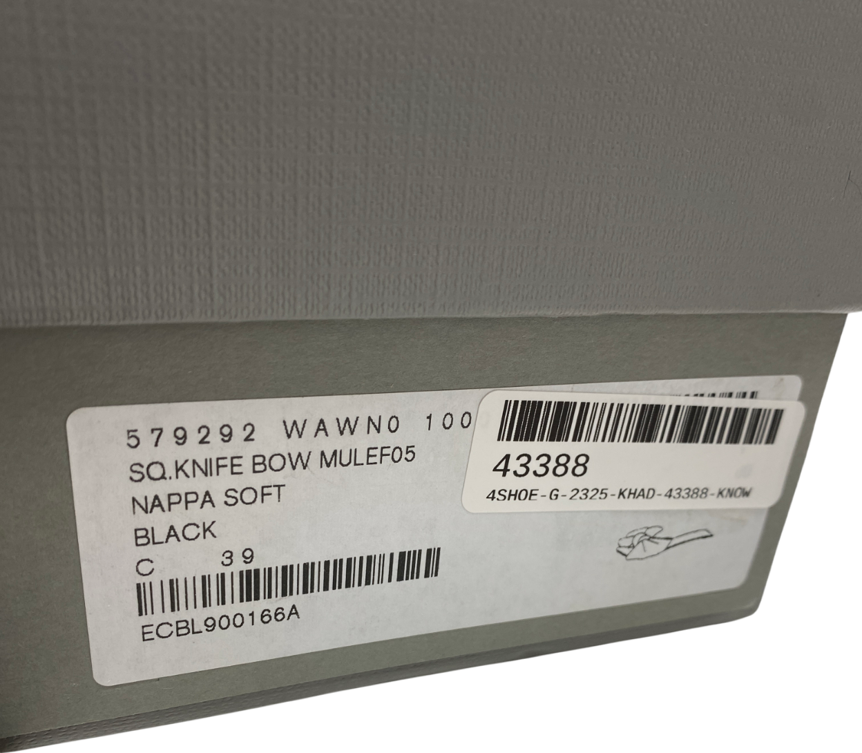 Balenciaga Black Calfskin Square Bow Mules UK 6 EU 39 👠