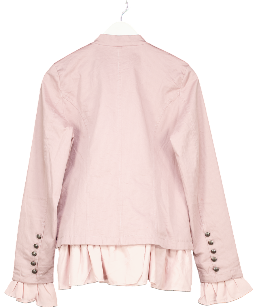 Free People Pink Romantic Ruffles Jacket UK S