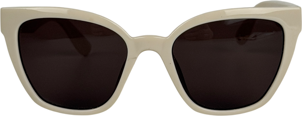 & Other Stories Cream Cat-eye Sunglasses With Brown Tinted Lenses
