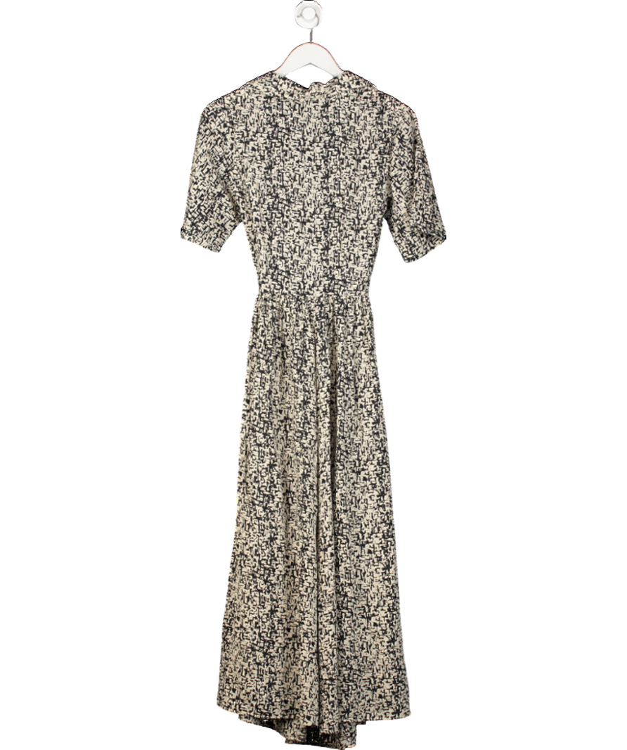 les coyotes de paris Black Karise Patterned Dress With Knot UK 8