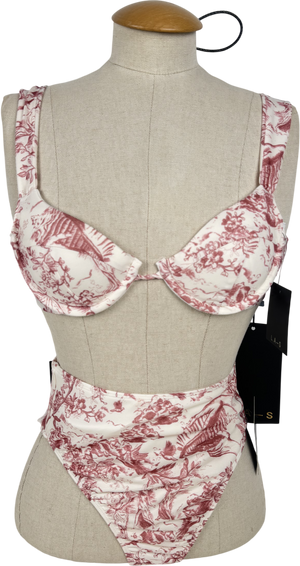 L.A-SPACE Pink Selene Sculpt Bikini UK 8