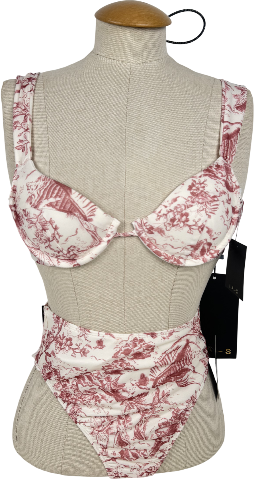 L.A-SPACE Pink Selene Sculpt Bikini UK 8