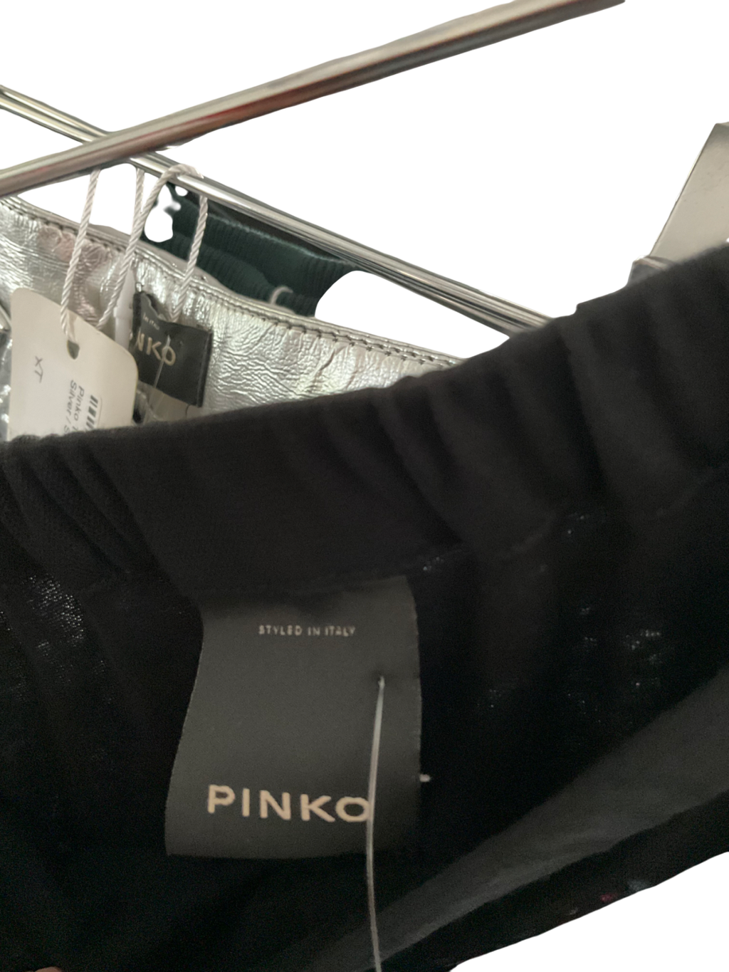 Pinko Black Floral Sequin Skirt UK S