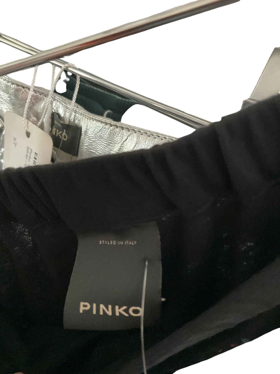 Pinko Black Floral Sequin Skirt UK S