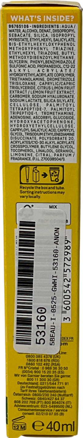 Garnier Vitamin C Daily Uv Brightening Fluid Glow Spf 50+ 40ml
