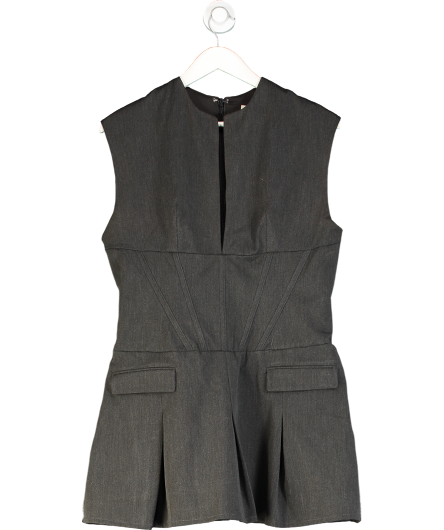 House of CB Grey Eleanor Charcoal Pleated Corset Dress Large + Plus Cup UK L