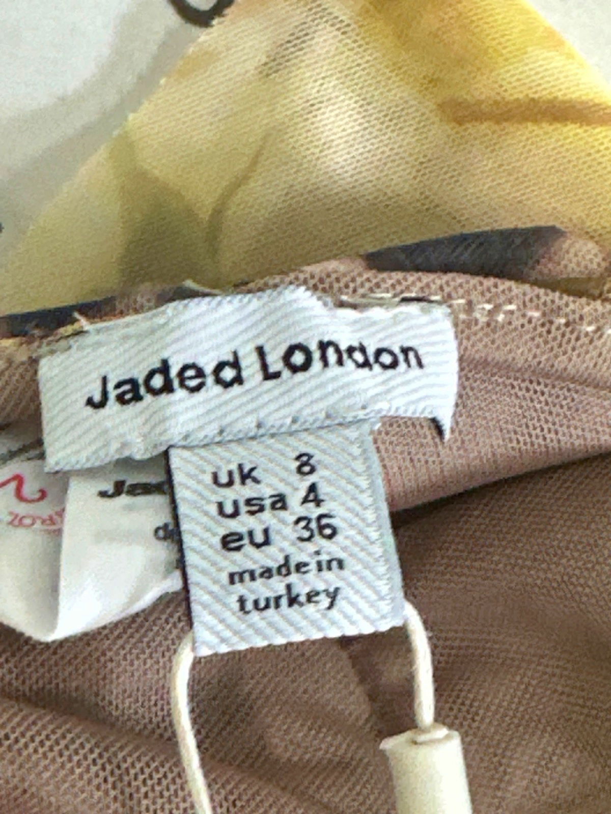 Jaded London Multicoloured Ruffle Mini Dress UK 8