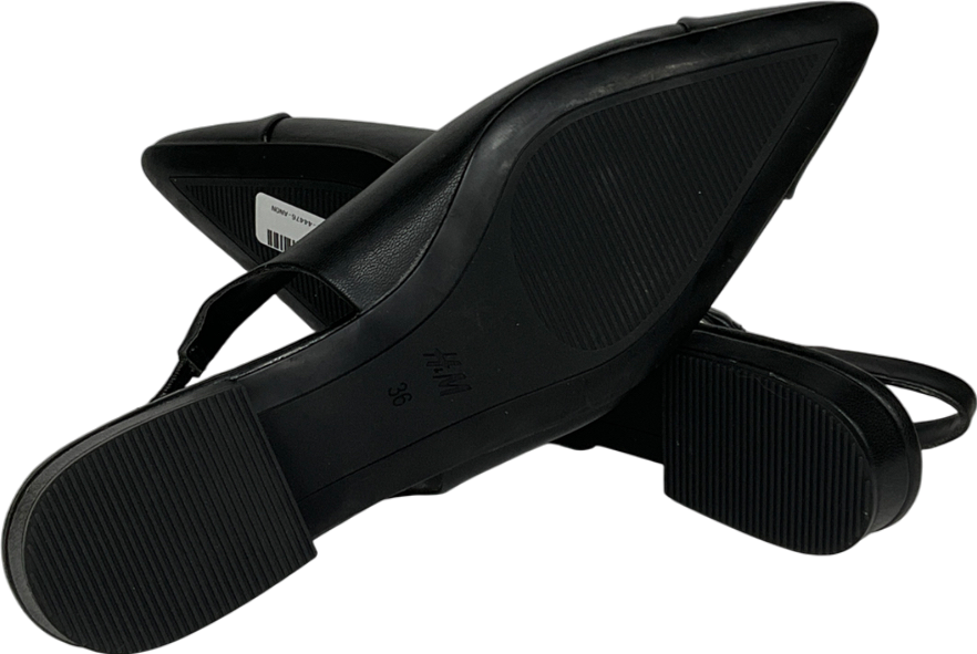 H&M Black Slingback Ballet Pumps UK 3 EU 36 👠