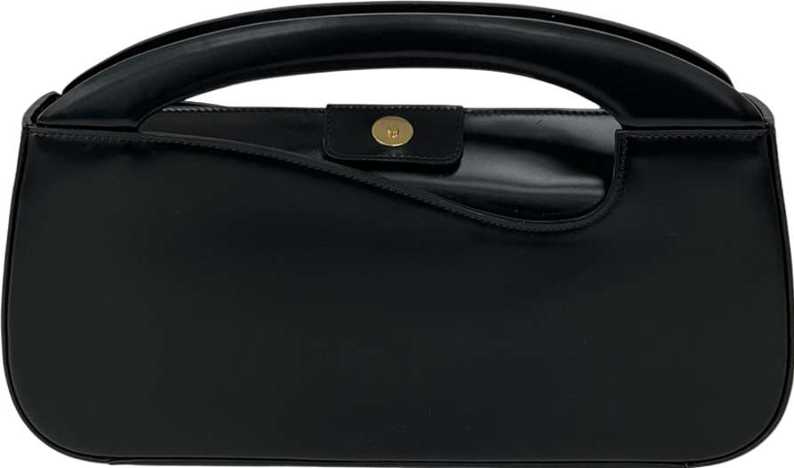 Natalie Dennis Black Large Signature Curve Bag With Leather Strap
