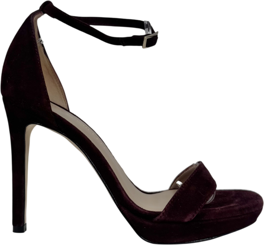 Karen Millen Red Florence Heeled Sandals Burdgundy UK 5 EU 38 👠