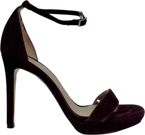 Karen Millen Red Florence Heeled Sandals Burdgundy UK 5 EU 38