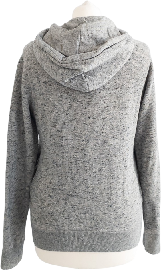 Kenzo Grey Embroidered Tiger Logo Hoodie UK XS