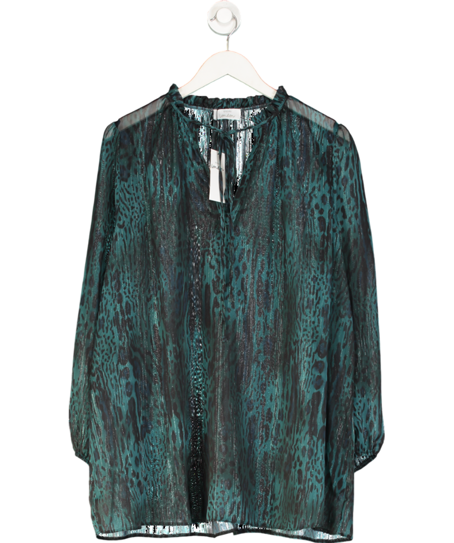 Yours Green Plus Metallic Chiffon Blouse UK 22