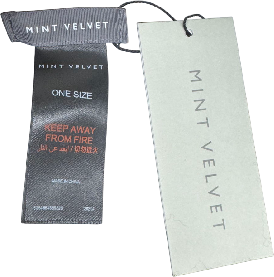 Mint Velvet Brown Brushed Tassel Scarf One Size