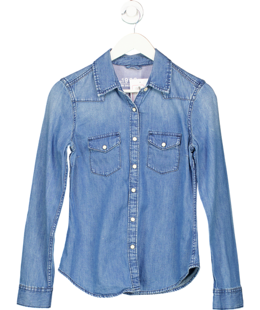 GAP Blue Cotton Denim Shirt UK XS