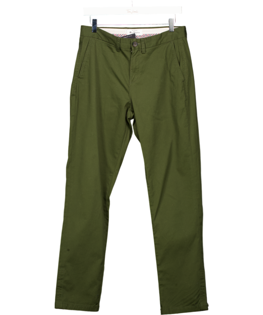 Ben Sherman Signature Slim Stretch Chino In Olive Green W30