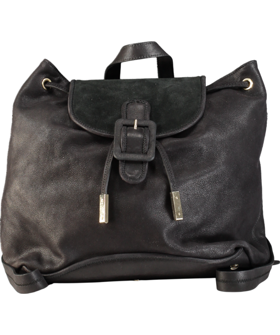 LK Bennet Black Leather & Nubuck Backpack