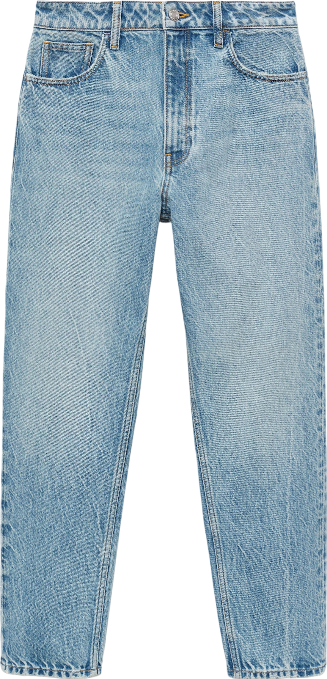 MANGO Blue Mom High Rise Jeans UK 16