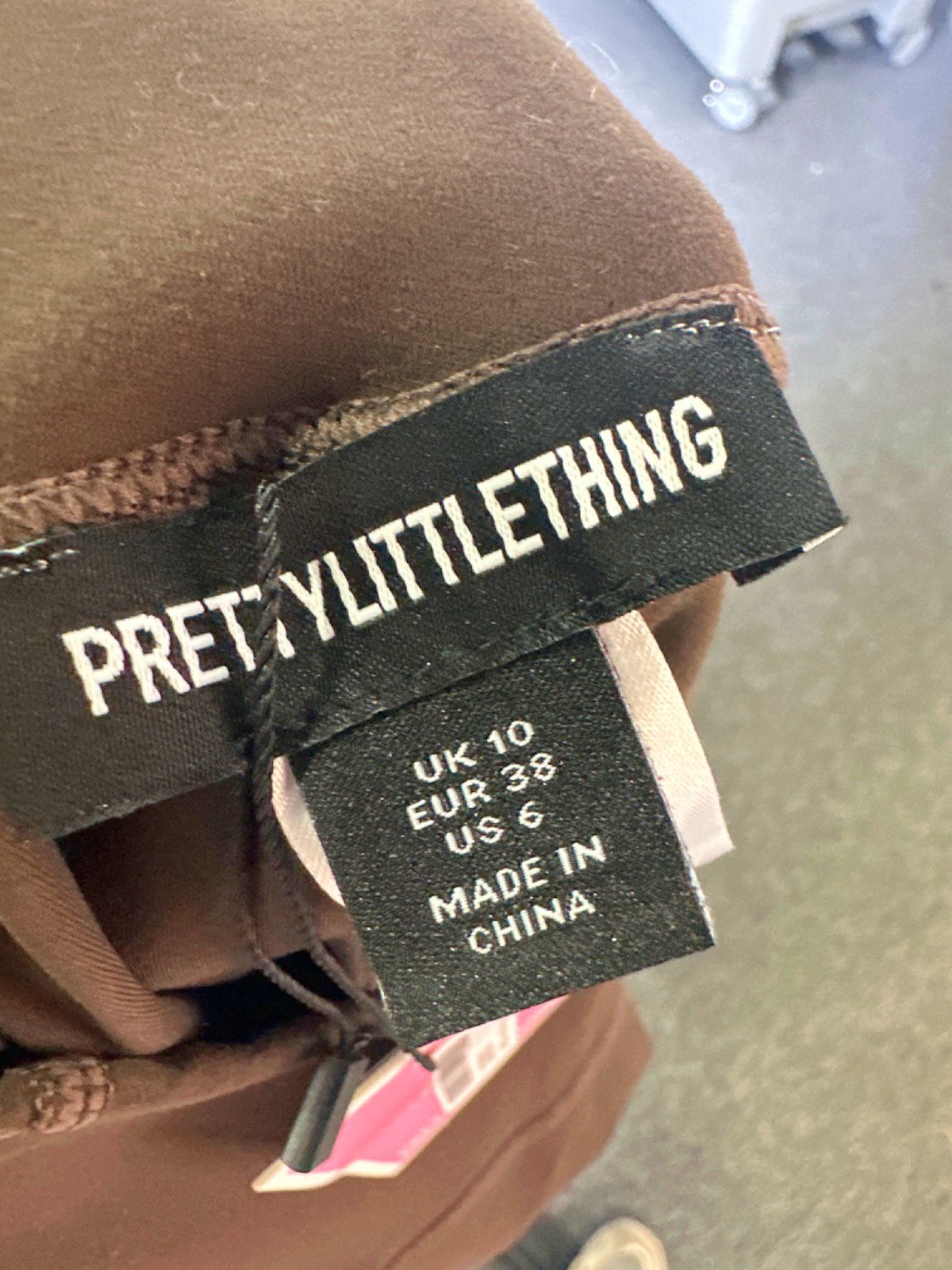 PrettyLittleThing Espresso Sculpt High Waist Gym Leggings UK 10