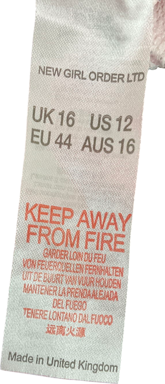 New Girl Order Pink Logo Sweater Dress In Tie Dye UK 16