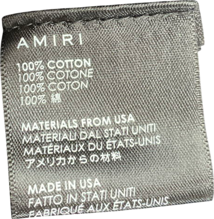 Amiri Black Logo Print Cotton Joggers UK XS