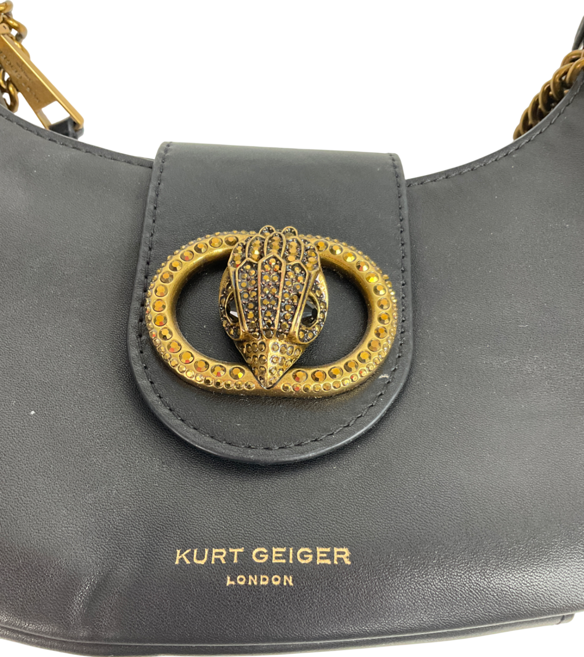 Kurt Geiger Black Small Chelsea Hobo Bag