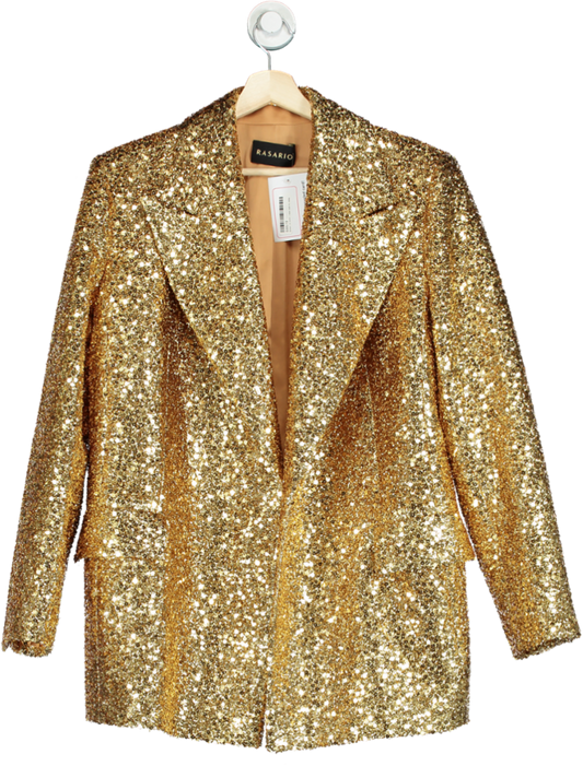 Rasario Gold Sequin Blazer UK 8